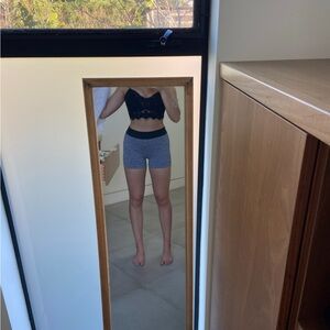 Black and Gray Biker Shorts